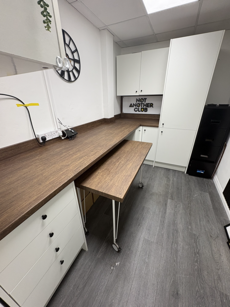 Vinyl wrapped office storage and work surfaces in Gorleston, Norfolk