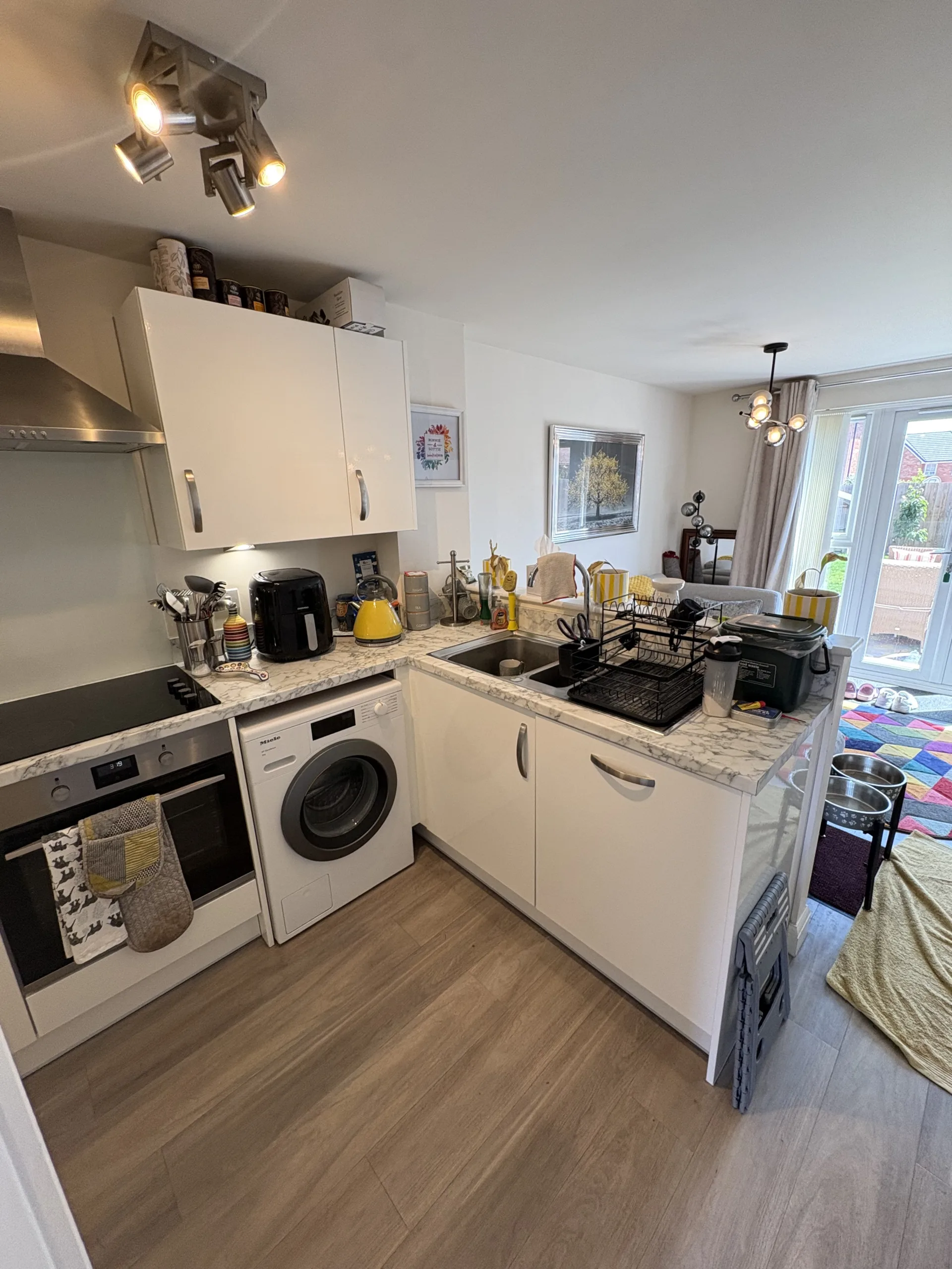 Finished white gloss kitchen wrap in Rackheath near Norwich